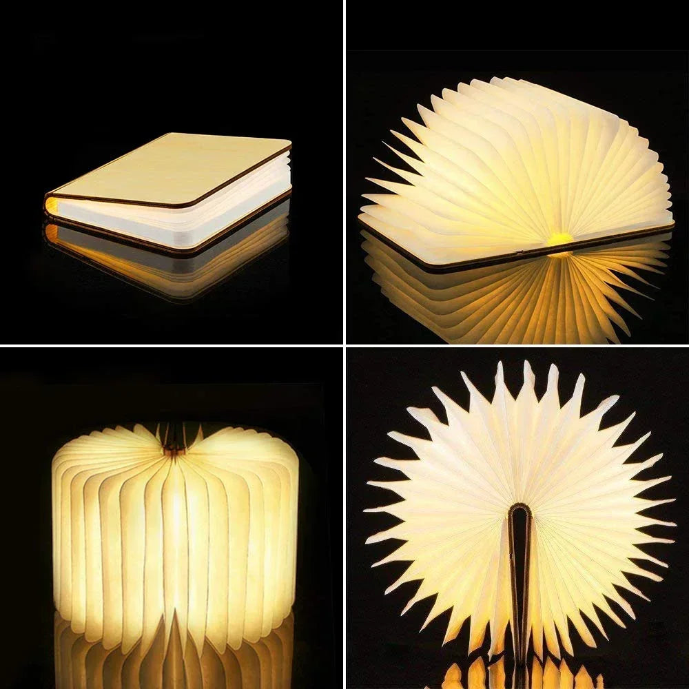 Runebound Grimoire – Arcane Folding Book Lamp