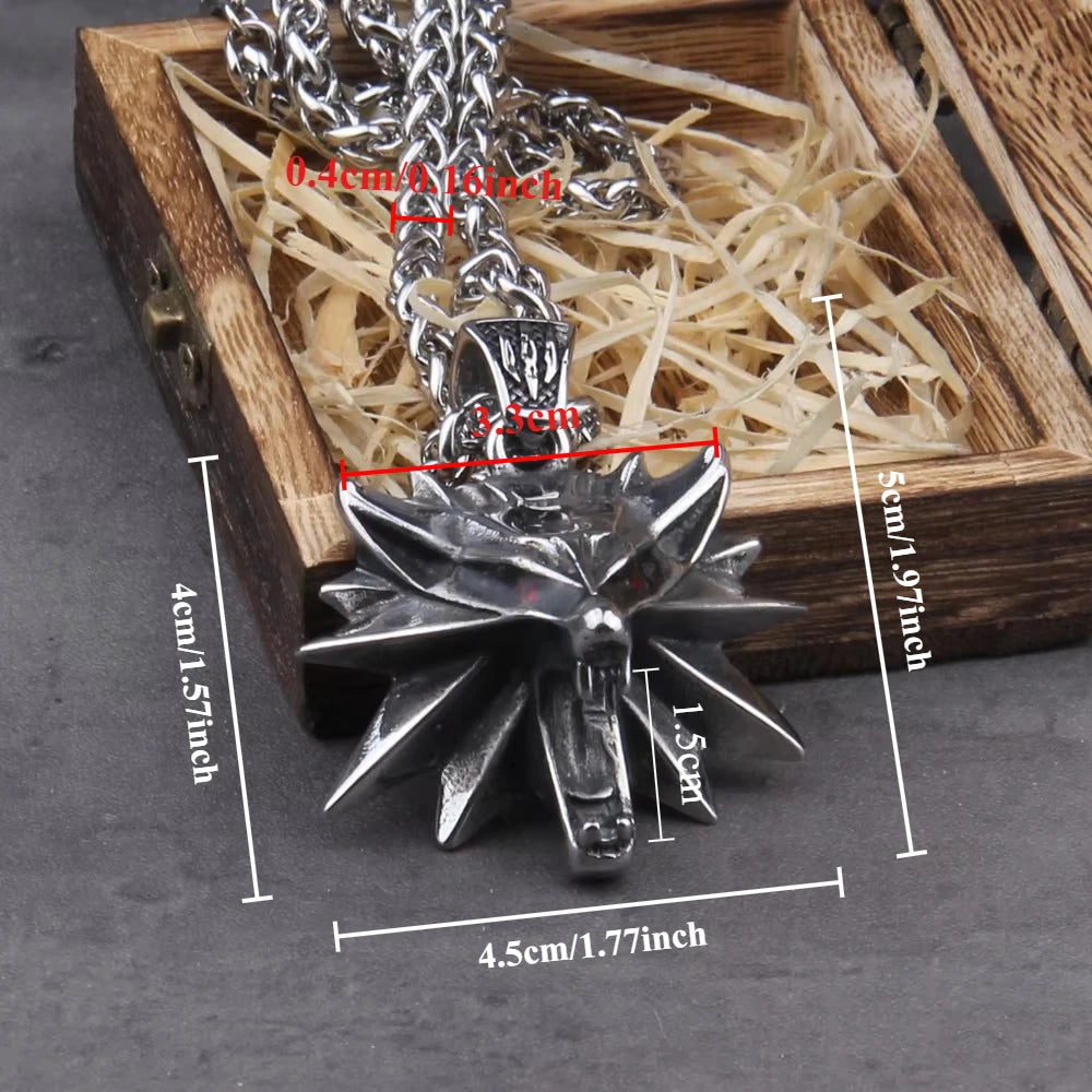 Witcher Wolf Medallion – Premium Metal Collector Pendant (Boxed Edition)