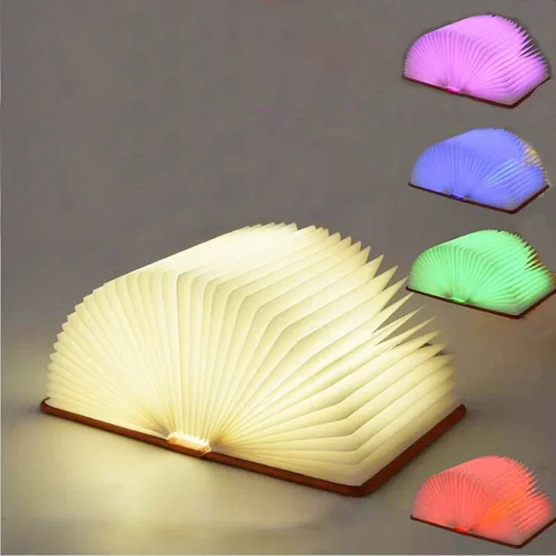 Runebound Grimoire – Arcane Folding Book Lamp