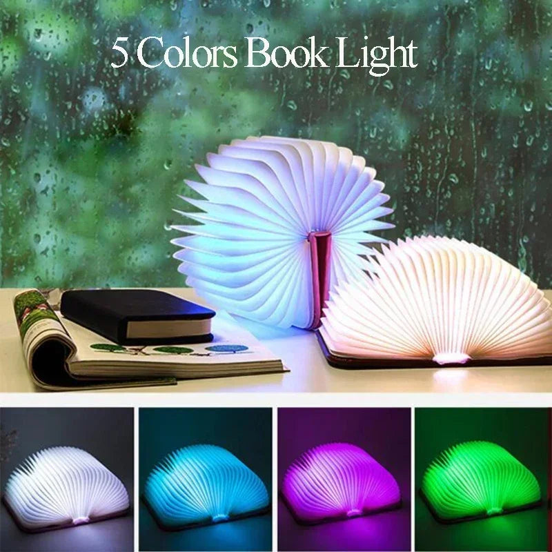Runebound Grimoire – Arcane Folding Book Lamp