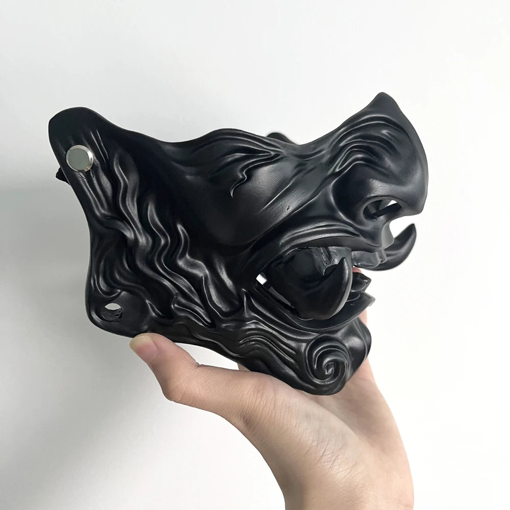 Cursed Oni Mask of the Black Moon — Premium Display Mask