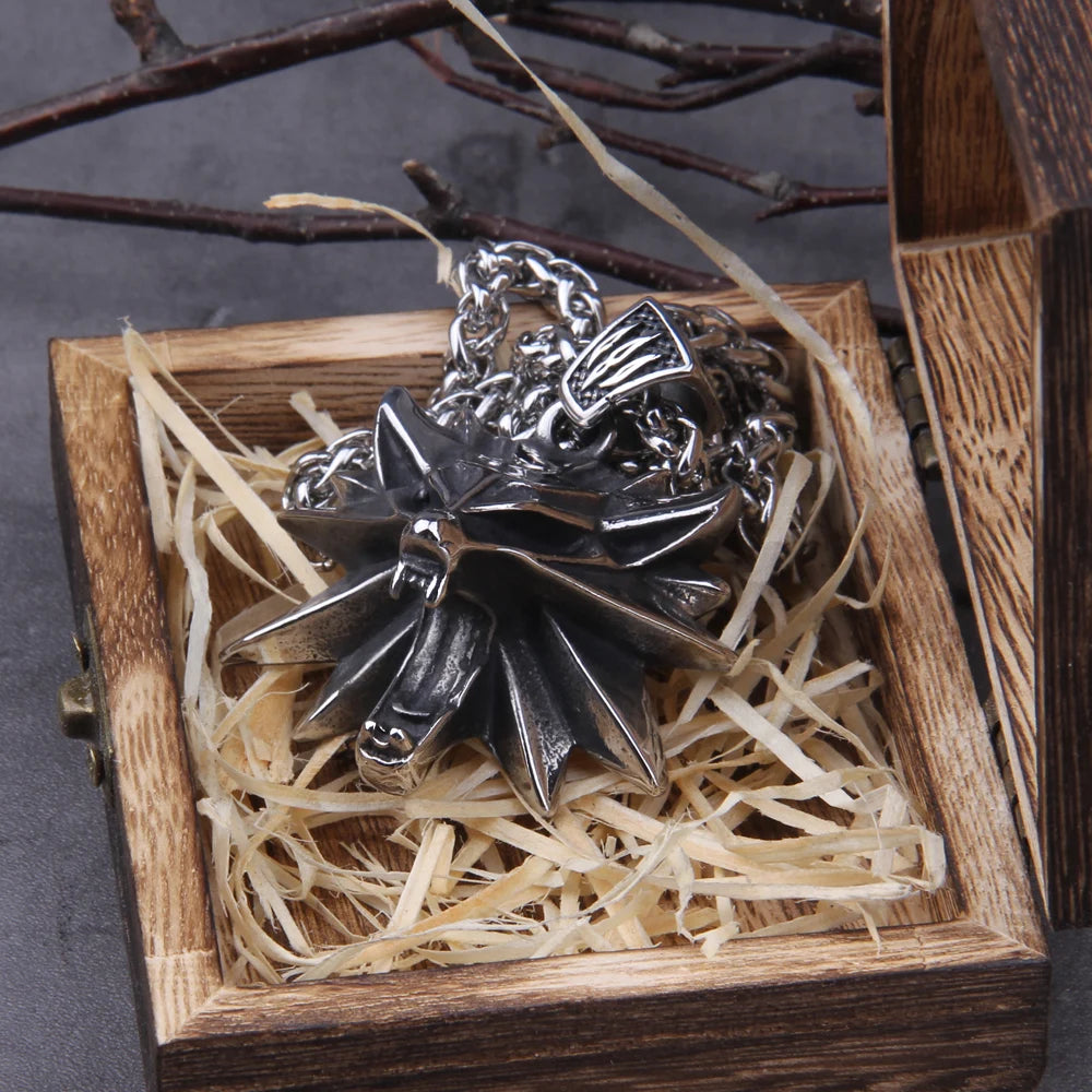 Witcher Wolf Medallion – Premium Metal Collector Pendant (Boxed Edition)